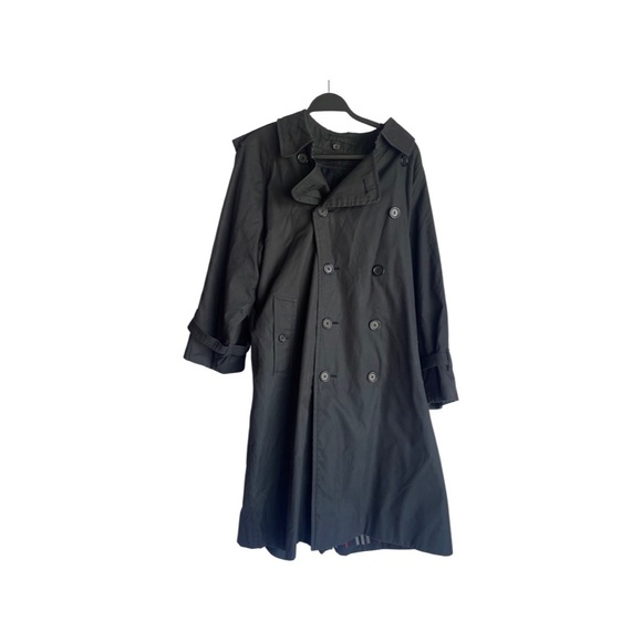 Burberry Vintage 70s grey nova check trench coat with removable 
